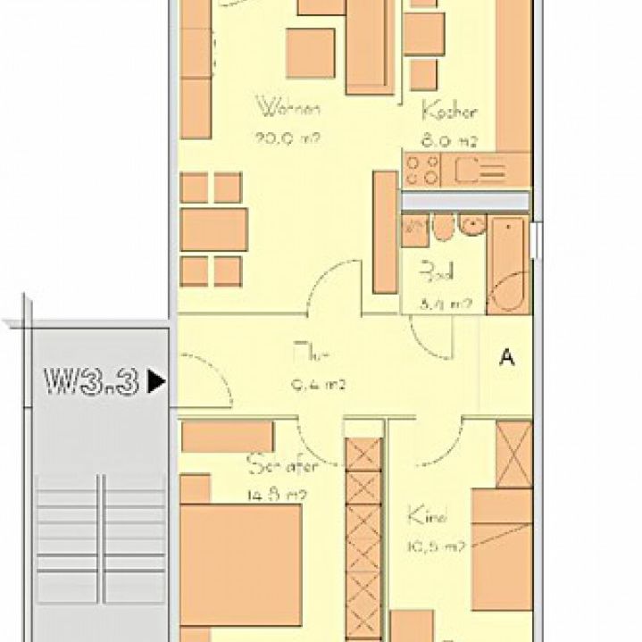 Wohnung, 3 Zimmer (68,5 m²) - Foto 1