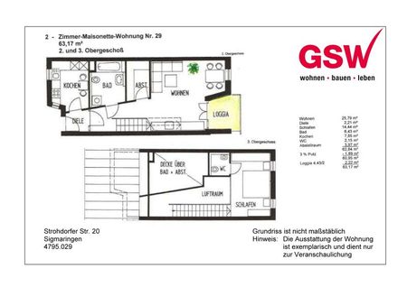 Seniorenwohnanlage - 2-Zimmerwohnung mit Loggia in Innenstadtlage - Photo 5