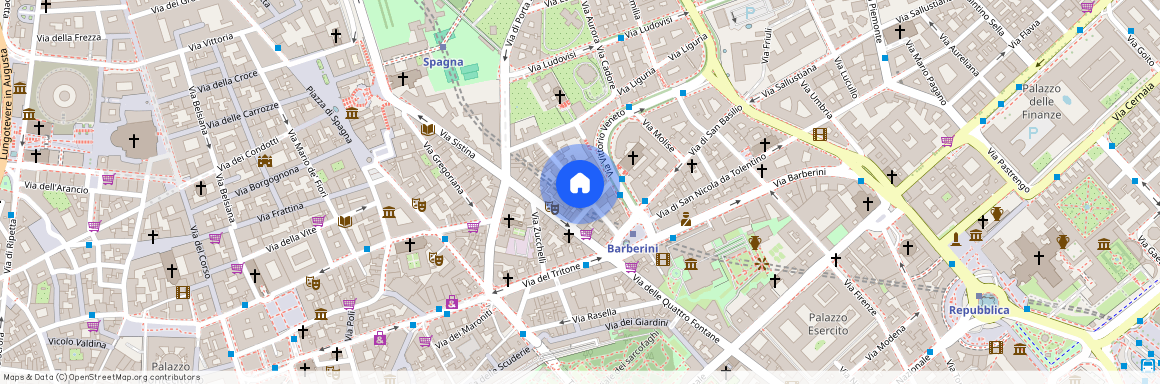 Lovely flat in the heart of Rome, Via della Purificazione 22, 00187 Rome RM, Italy