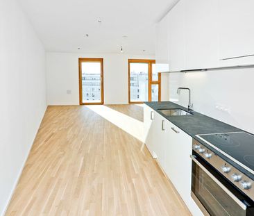 Sonnwendviertel: 1-Zimmer-Wohnung mit Balkon im 14. OG – Fitnessrau... - Foto 1