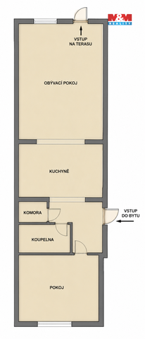 Pronájem bytu 2+1 30 m² - Fotografie 3