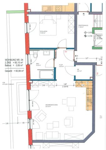 Direkt an der LUX-Grenze; 2ZKB, Balkon, ca. 61 m2, 1 OG, frei ab 01.11.2024 - Foto 2