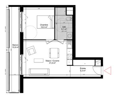 Location Appartement 2 pièces 45m² ST DENIS 93200 - Photo 3