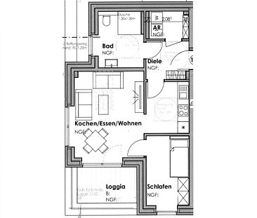 Neue Mitte in Burlo – 2-Zimmer-Wohnung - Foto 3