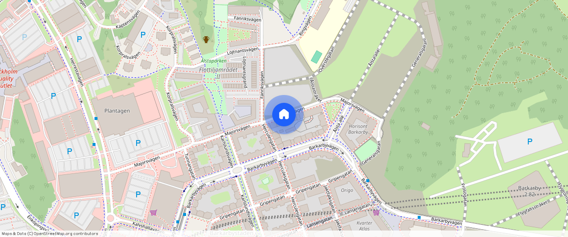 Majorsvägen **, Barkarbystaden