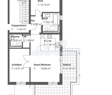 Exklusive 3-Zimmer-Wohnung mit Balkon - Photo 4