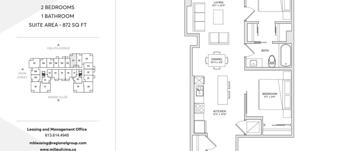 Milieu & Ballantyne Apartments — 2 Bedroom + 1 Bathroom - .M1. - Photo 1