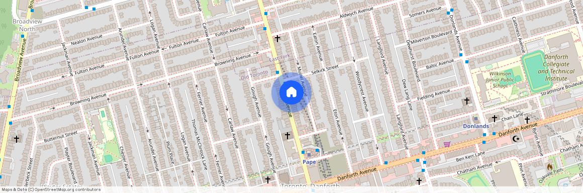 801 Pape Avenue, Lower, Toronto, ON M4K 3T2