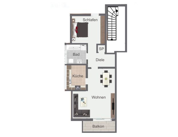 Attraktive 2-Zimmer-Wohnung mit Balkon - Photo 1