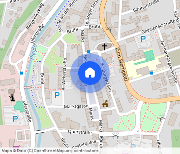 Werdau-ruhiges Zentrum, große 1-Zi.-Whg. mit Wanne, Einbauküche (in... - Foto 1