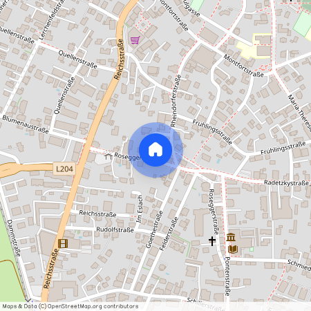 6890 Lustenau, Roseggerstraße 13, Lustenau,                        Roseggerstraße 13