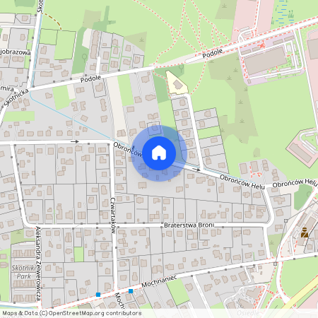 ul. Obrońców Helu, Skotniki, Dębniki, Kraków, małopolskie