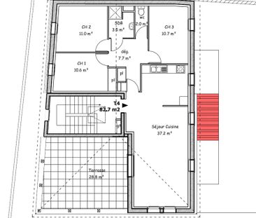 APPARTEMENT TYPE 4 – LES ROSEAUX – BEAUREGARD L’EVEQUE - Photo 3