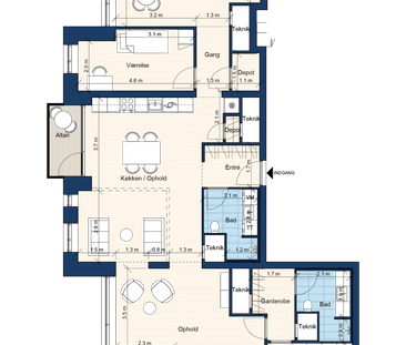 Frederiksbrovej 6, 14. Dør 1 - Foto 2