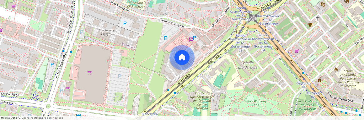 ul. Bieńczycka, Bieńczyce, Bieńczyce, Kraków, małopolskie