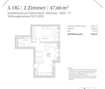 2 Zimmer im ZAM – Urban und modern - Foto 6