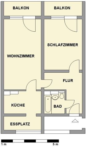 Großzügige 2-Raum-Wohnung mit Balkon - Foto 4