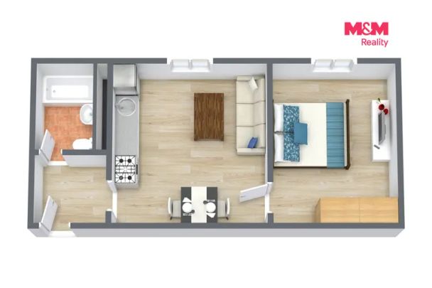 Pronájem bytu 2+kk, 35 m - Фото 1
