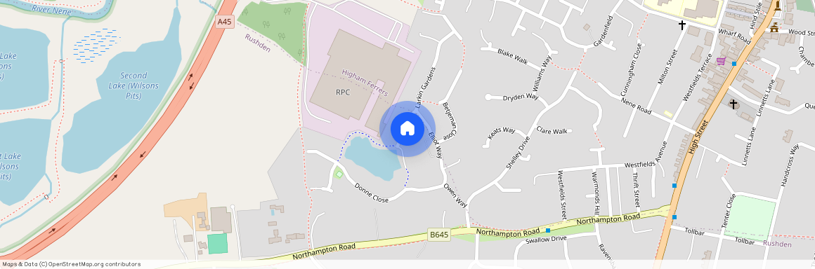 2 Bedroom House to Rent in Larkin Gardens, Higham Ferrers, Northants, NN10