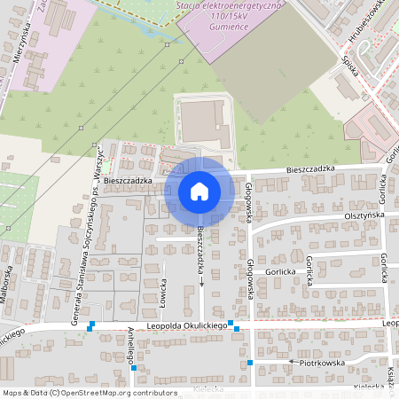 ul. Bieszczadzka, Gumieńce, Zachód, Szczecin, zachodniopomorskie