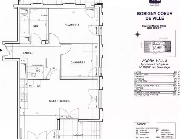 location Appartement T3 DE 64.6m² À BOBIGNY - Photo 1