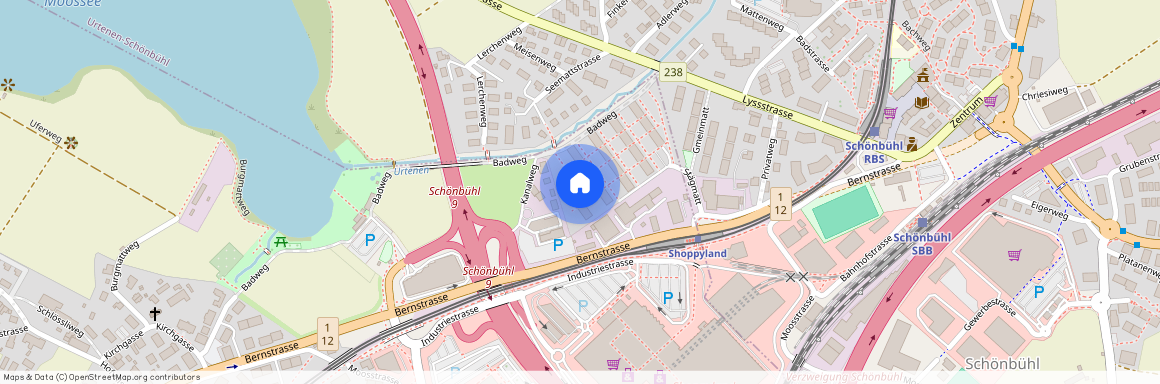 Stägmatt 36, 3302 Moosseedorf, Lageplan