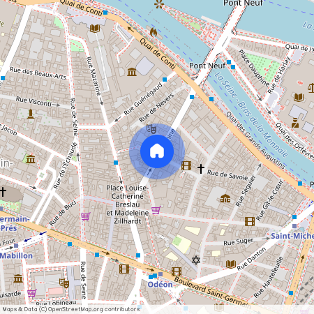 Rue Dauphine et Rue Christine 75006 Paris (6e arrondissement)