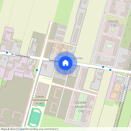 ul. Szeligowska, Chrzanów, Bemowo, Warszawa, mazowieckie