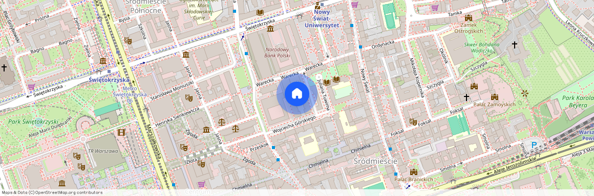 ul. Krzysztofa Kamila Baczyńskiego 1, Śródmieście Północne, Śródmieście, Warszawa, mazowieckie