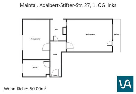 ﻿Schöne 2-Zimmer-Wohnung mit Tageslichtbad und Balkon in Maintal-Bischofsheim zu vermieten - Foto 5