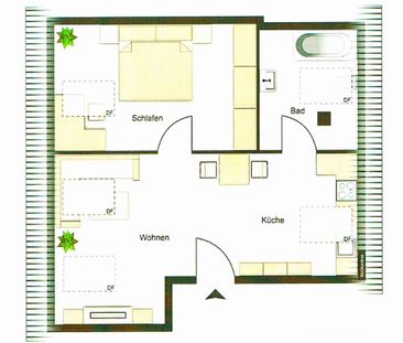 Möbliert/Furnished 2-Zimmer Dachgeschoß Apartment in Wilsdruffer Vo... - Foto 1
