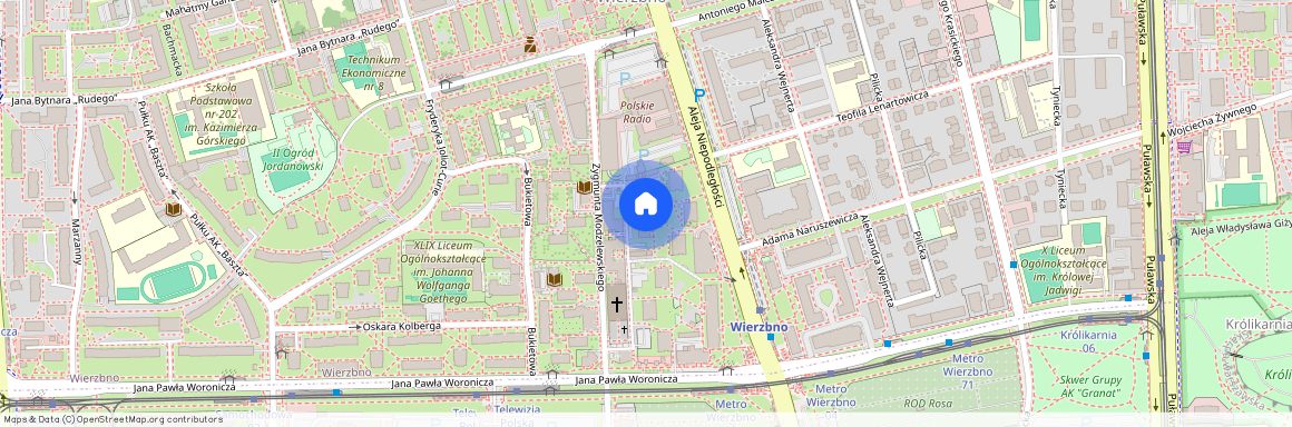 ul. Zygmunta Modzelewskiego, Wierzbno, Mokotów, Warszawa, mazowieckie