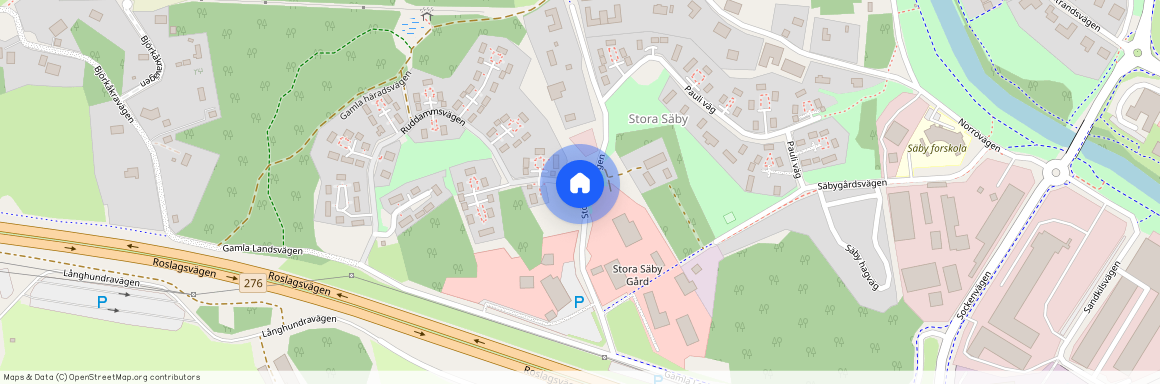 Stora Säbyvägen, Åkersberga