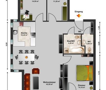 4.5 Zimmer, 110 m², EG - Photo 2