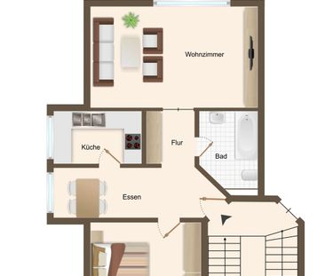 Attraktive 2-Raum-Wohnung mit Balkon und Einbauküche zu vermieten! - Foto 4