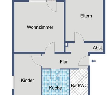 Gut geschnittene Wohnung im schönen Waldau - Foto 3