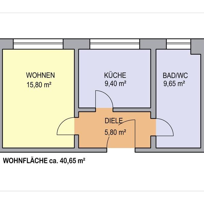 Altersgerechte 1 Raumwohnung in Sandersdorf - Photo 1