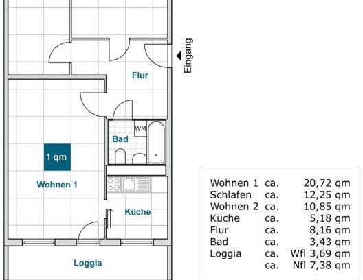 Für junge Leute - 3 Raum-Wohnung! - Foto 1