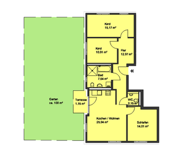 Mit eignem Garten, großem Tageslichtbad mit Dusche sowie Badewanne ... - Photo 4