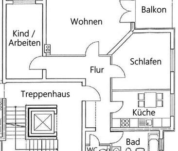 ** 3-Zimmer-Whg. mit Balkon, Fußbodenheizung und Tageslichtbad in r... - Photo 6