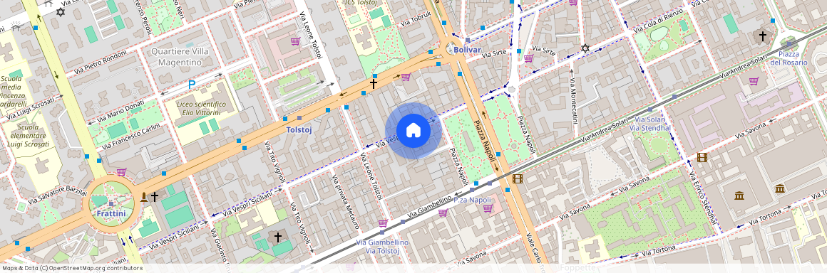 Via Vespri Siciliani 7 Piazza Napoli-Tripoli Bande Nere, Inganni, Lorenteggio Milano