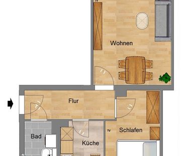 Erstbezug nach Modernisierung! Schöne 2 Zimmerwohnung mit Balkon in... - Photo 5