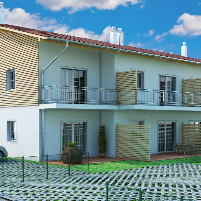 Schicke, barrierefreie 2-ZKB-Neubauwohnung in ruhiger Ortsrandlage mit Aufzug und Südbalkon - Photo 1