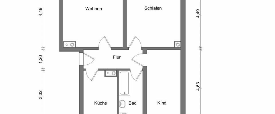 Gestalten Sie Ihre 3-Raumwohnung! - Foto 1
