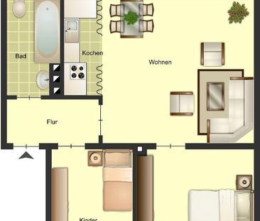 Große Wohnküche und neuem Bad mit Dusche sucht Mieter - Foto 1