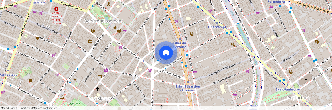 Rue de Turenne, entre Rue des Filles du Calvaire et Rue Charlot 75003 Paris (3e arrondissement)