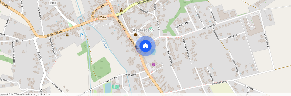 7551 Stegersbach, Hauptstraße 28/Mühlgasse 1