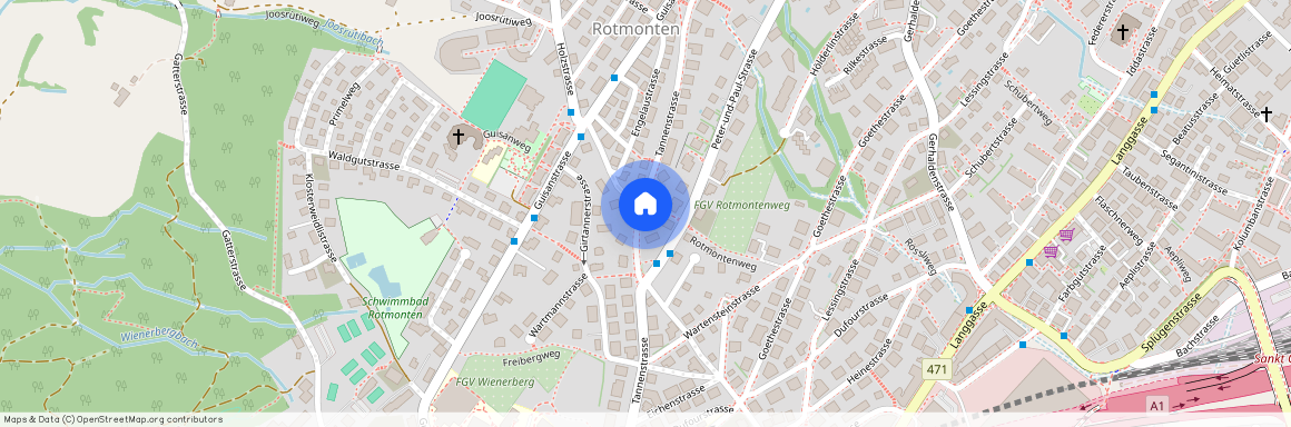Tannenstrasse 32, 9010 St. Gallen, Lageplan