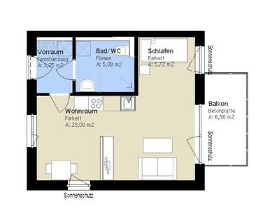Exklusive 1-Zimmer-Wohnung mit Balkon in ruhiger Lage - Photo 6