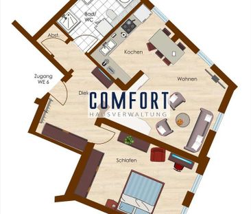 ZENTRUM - möblierte 2-Raum-Wohnung mit Tageslichtbad !! - Photo 6